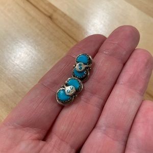 Zuni Signed Turquoise Earrings - EFFIE C